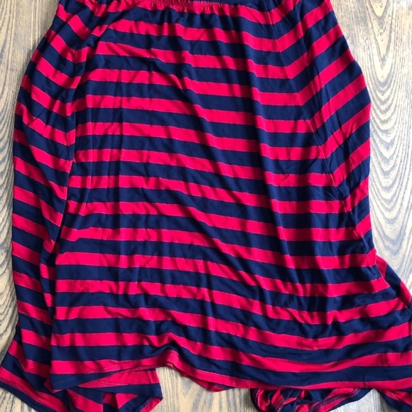 Rickis 🎄 skirt asymmetrical hem  line SZ M blue/red - Picture 2 of 5